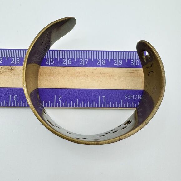 Vintage Scout Zodiac Gemini Cuff Bracelet Astrological Signed Heroine Retro - Picture 12 of 12